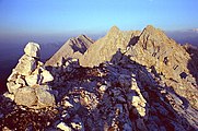 Steinmandl auf der Westlichen Törlspitze (2457 m), Wetterstein