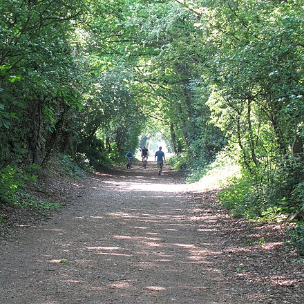 NCN Route 57 following the route of the Nickey Line near Harpenden