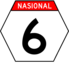 National Route 6 marker