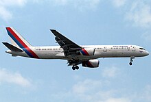 BB Airways acquired this Boeing 757 from Nepal Airlines in 2017 but never operated it until its sale in 2019. Nepal757ACAGandak.jpg