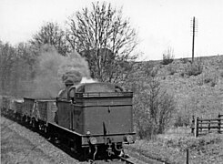 Un train près de la gare de Luton Hoo en 1950.