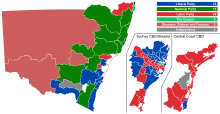 Winning party by electorate New South Wales Election 2019 - Simple Map.svg