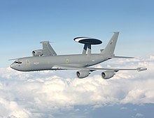 A Royal Air Force E-3 Sentry over North Yorkshire Nimrod E-3D Sentry Air Early Warning Aircraft (cropped).jpg