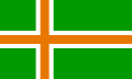 Nieoficjalna flaga Gall-Ghaeil, ludu o mieszanym celtycko-nordyckim rodowodzie