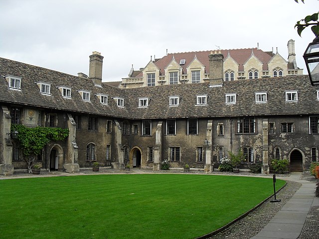 The corner of Old Court of Corpus Christi College, Cambridge, where Marlowe stayed while a Cambridge student and, possibly, during the time he was rec