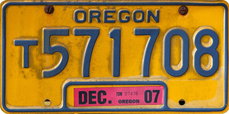 File:Oregon 2007 Truck License Plate New.jpg