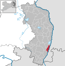 Kart over Ostritz