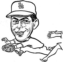 Outfielder Ken Hunt gezeichnet von Jack Lane für The Amazing LA Angels Malbuch.jpg