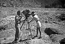 Ernst and Jeanne Heiniger at Hance Rapids, Grand Canyon National Park, April 1958