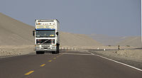 Panamericana  – Pan American Highway  – dekat Puerto De Lomas, Peru