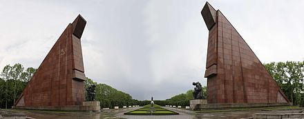 Panorama of the Soviet War Memorial at Treptow