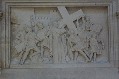 "Stations of the Cross - Christ sets out with the cross" by James Pradier