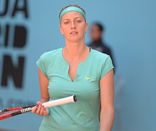 Petra Kvitova was the one of only three players to beat World No. 1 Serena Williams in 2015. Petra Kvitova Mutua Madrid Open 2015 7.jpg
