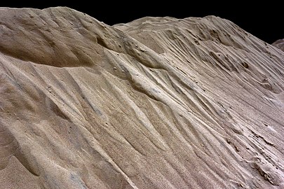 Pile of fine sand at Brastad Arena