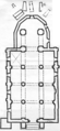 Plan de l'église de Civaux.
