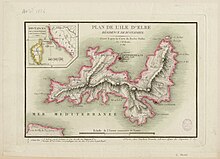 Map of Elba, 1814 Plan de l'Ile d'Elbe Residence de Buonaparte. G.34021.jpg