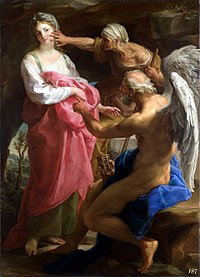 Pompeo Girolamo Batoni - Zaman, Beauty.jpg'yi yok etmek için Eski Çağ'ı emreder