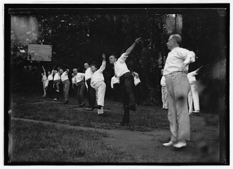 File:Pres. Wilson's Cabinet exercising, Aug. 1917 LCCN2016850965.tif