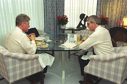 Major and Clinton at the White House in 1994