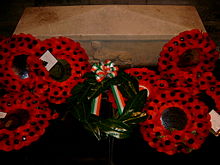 The president's wreath (in green) laid at Ireland's Remembrance Day ceremonies in St. Patrick's Cathedral in 2005. Presidents have attended the ceremony since the 1990s. President wreath.JPG