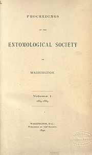 Thumbnail for Proceedings of the Entomological Society of Washington