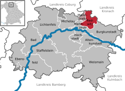 Läget för Redwitz an der Rodach i Landkreis Lichtenfels