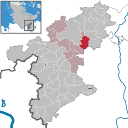 Läget för kommunen Rethwisch i Kreis Stormarn