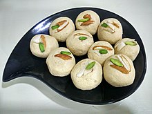 Rice flour laddus RiceFlourLaddu Homemdae Mumbai.jpg