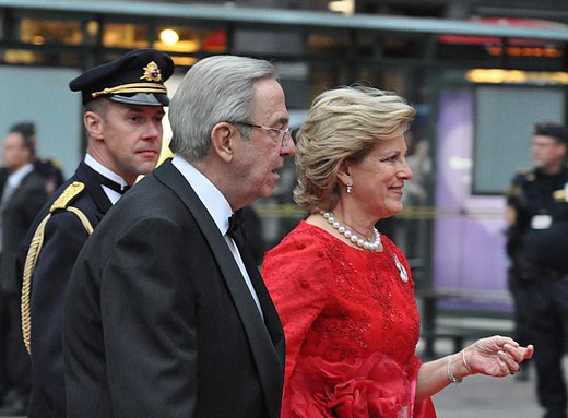 The former King and former Queen in Stockholm, at the celebrations of the wedding of Victoria, Crown Princess of Sweden, June 2010.