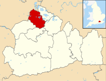 Runnymede shown within Surrey Runnymede UK locator map.svg