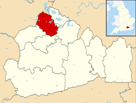 Pozicija Runnymedea na karti Grofovije Surrey