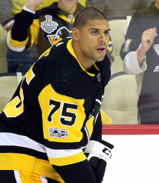 Ryan Reaves of the New York Rangers wears a special Black History