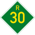 Provinsiale roete R30 shield