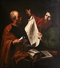 José de Ribera (1591-1652). Saint Paul et saint Pierre, vers 1616-1617. Huile sur toile, 126 × 112 cm. Musée des beaux-arts de Strasbourg.