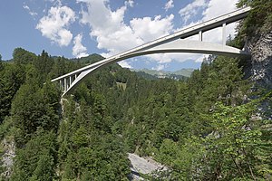 Le pont de Salginatobel près de Schiers (Grisons).