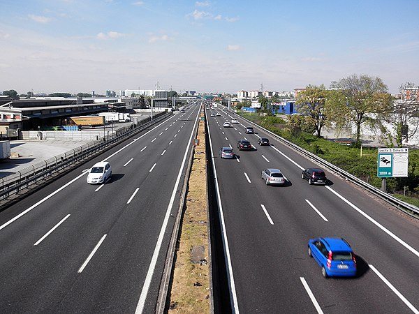 Autostrada A1 at San Giuliano Milanese