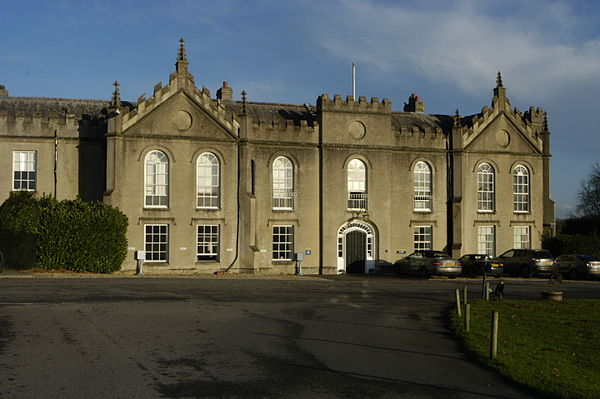 Sandleford Priory (west front). Montagu inherited the lease from his renowned aunt.