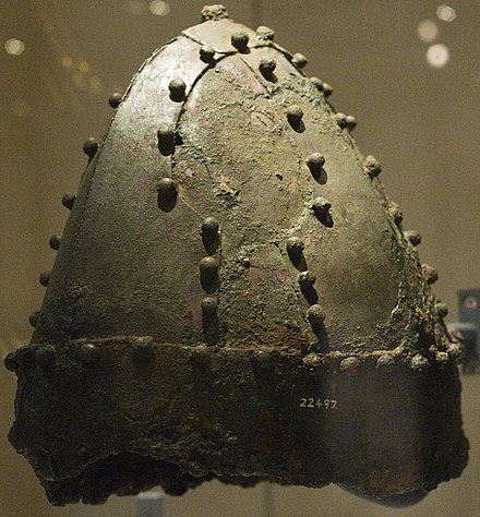 A Sasanian army helmet.
