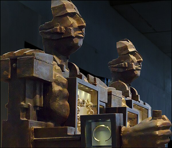 Scotland's Early People, National Museum of Scotland. The sculptures incorporate display cases for ancient artefacts