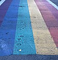 Rainbow pedestrian crossing