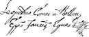 Podpis Leopolda Karla von Kollonitsch