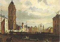 Situatie omstreeks 1850, voor de bouw van de huidige kerk