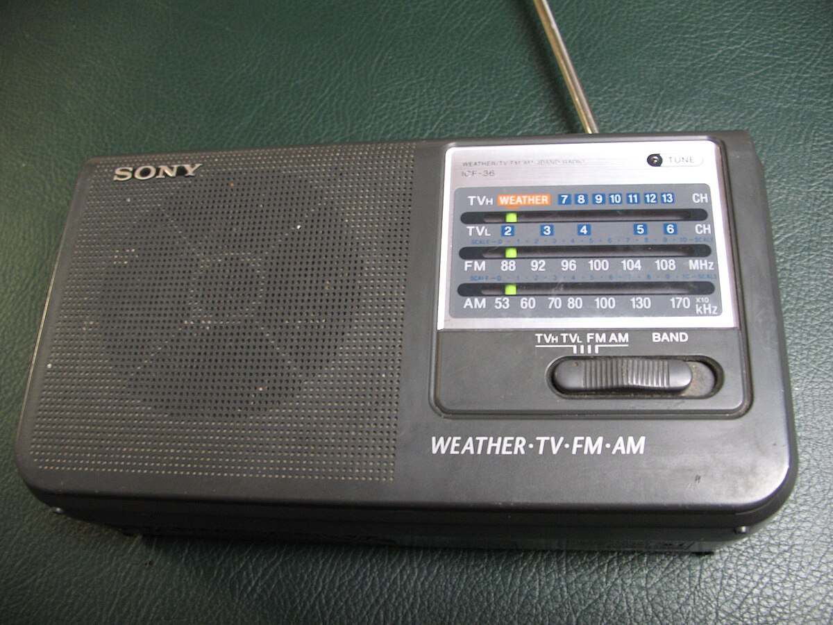Archivo:Sony ICF-36 portable radio - overview.JPG - Wikipedia, la  enciclopedia libre