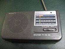 Overall view of portable radio Sony ICF-36 portable radio - overview.JPG