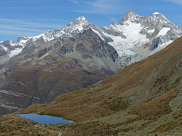 photo of Dent Blanche and Ober Gabelhorn from SE