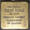 Stolperstein Oskar Mainz, Düsseldorf, Graf-Adolf-Straße 16.jpg