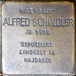 Stolperstein für Alfred Schindler (Juliuspromenade 17 1/2)