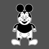 An artist's depiction of Mickey Mouse depicted in the Suicidemouse.avi tape. Suicide Mouse 2022.png