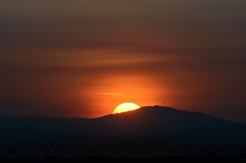 File:Sunset photo of Mt. Samat Cross.jpg