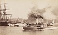 Sydney ferry Brighton with original open wheelhouse, 1883-1889